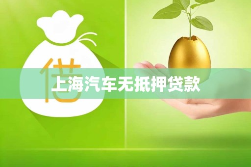 上海汽车无抵押贷款